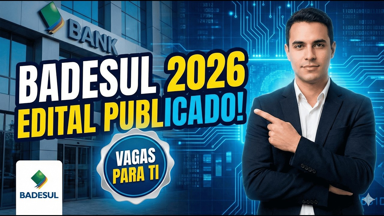 EDITAL BADESUL 2026 PUBLICADO! Vagas para Nível Médio e Superior (Foco em TI!) 💻🚀