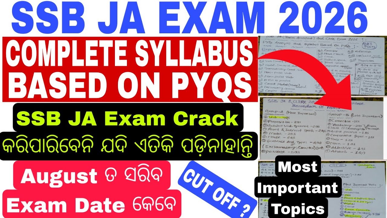 SSB JA  Expected Exam Date ? SSB JA Complete Syllabus & Last 1 Month Strategy #ssbjaexpectedcutoff