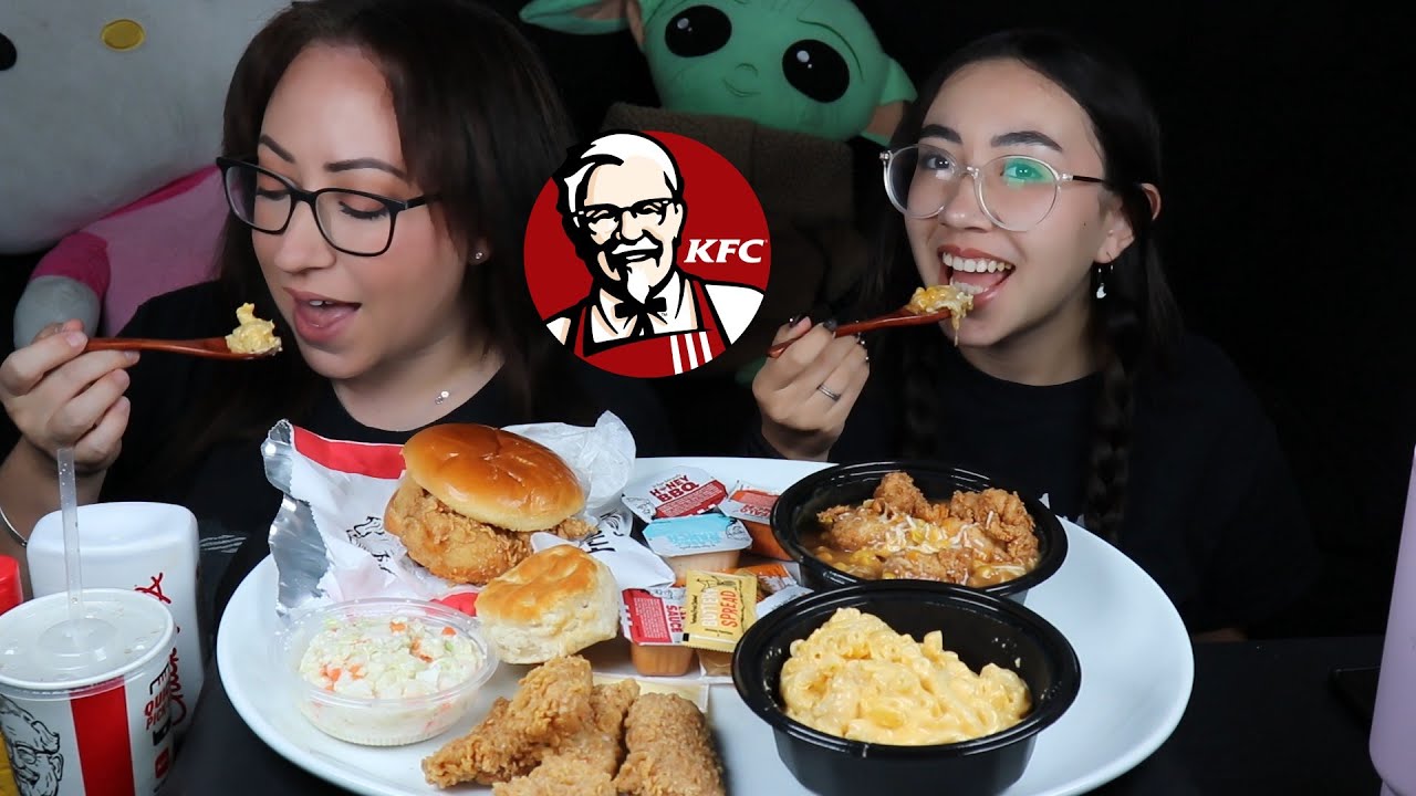 KFC MUKBANG WITH PUMBA! | ANGELINA SPICY | SPICY CHICKEN SANDWICH