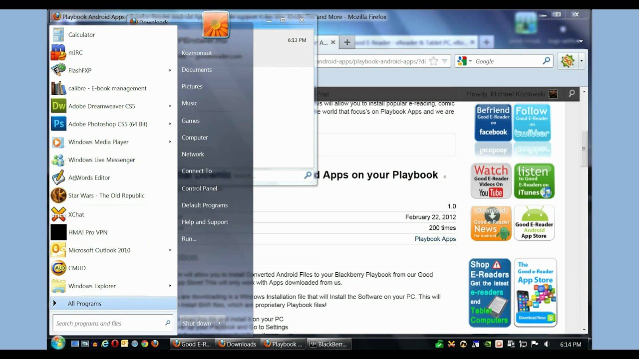 How to load Android Apps on the Blackberry Playbook