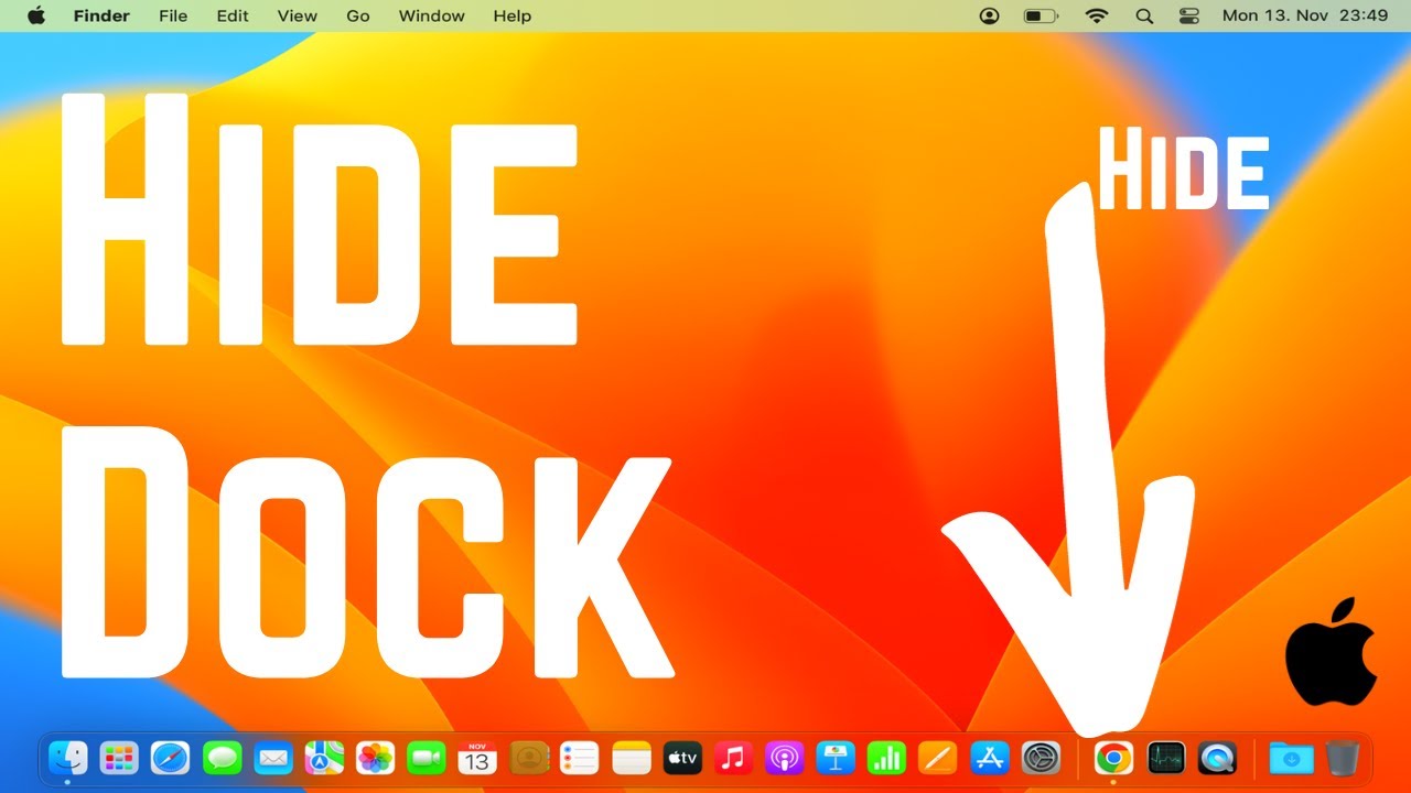 How To Hide Dock On MacBook / Mac / MacOS