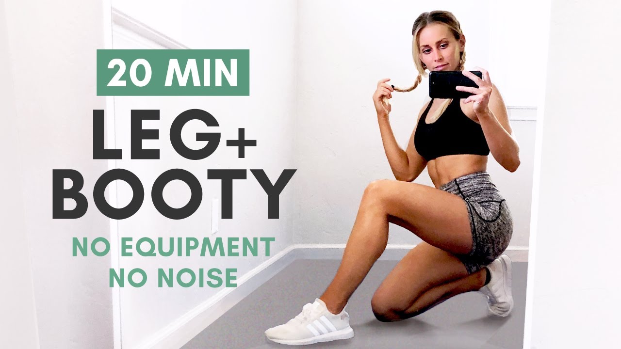 20 MIN BODYWEIGHT BOOTY + LEG DAY WORKOUT AT HOME (No Noise, No Equipment)