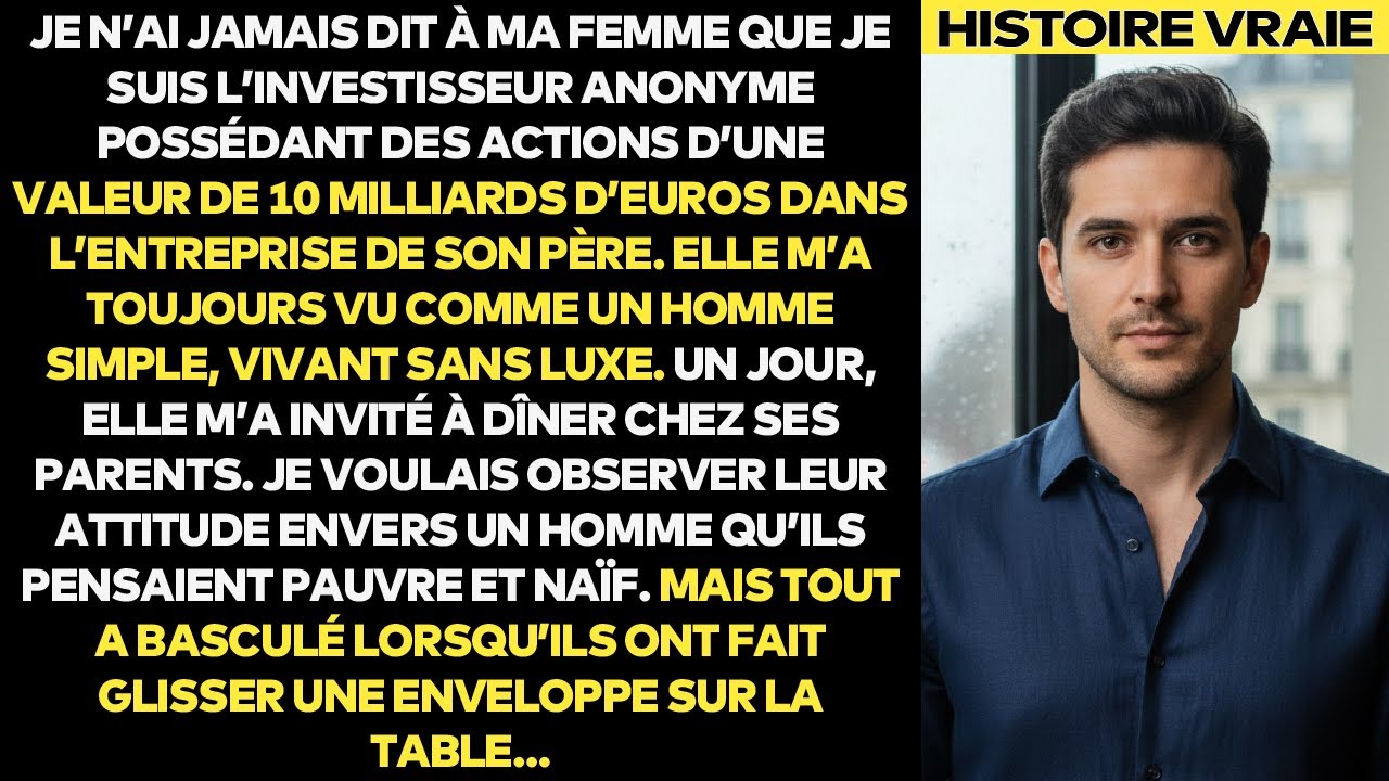 Je N’ai Jamais Dit À Ma Femme Que Je Suis L’Investisseur Anonyme Aux Actions De 10 Milliards D’Euros