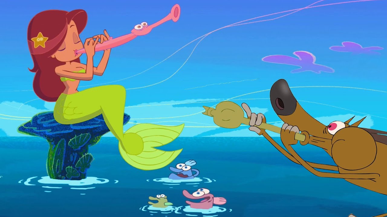 ZIG e SHARKO 🌴 MARINA TOCA MÚSICA 🎵 Zig e Sharko Brasil | Desenho Animado em português