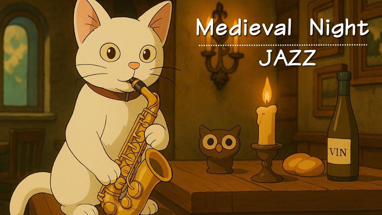 Medieval Cat Jazz Night | Smooth Cozy Jazz Bar Lofi #jazzlofi #medievalmusic
