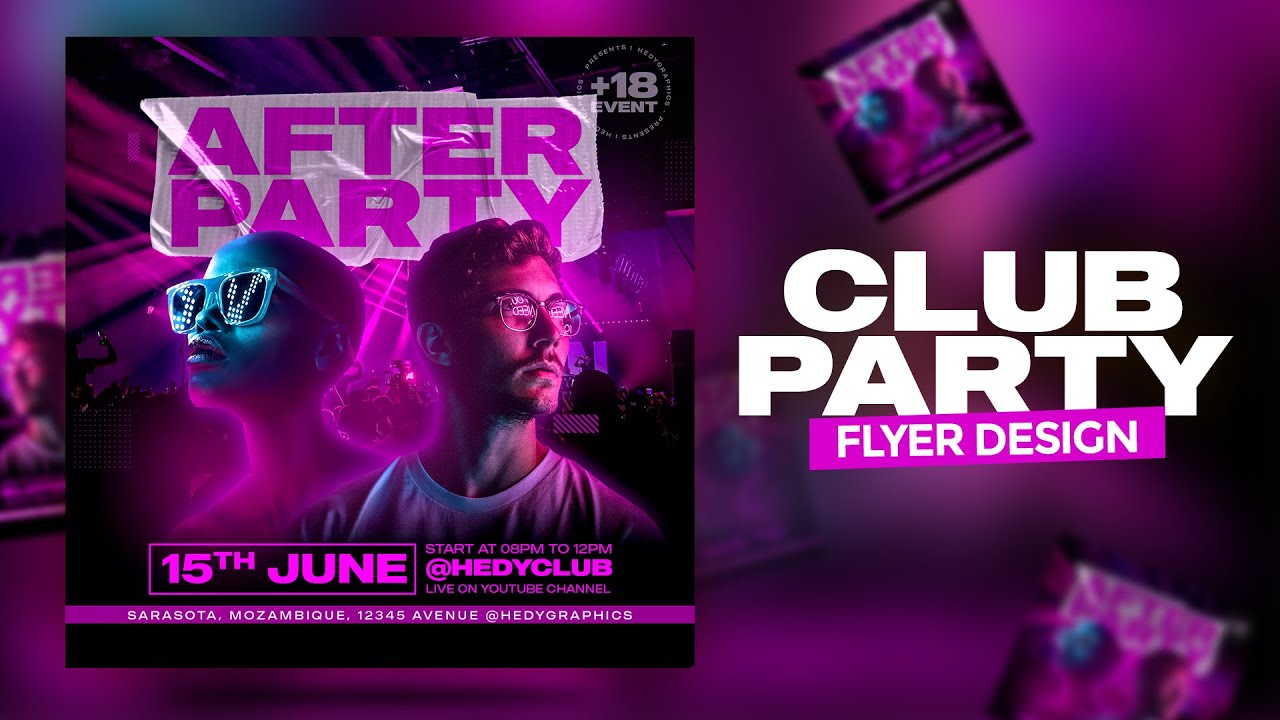 How to Design Night Club Flyer in Photoshop