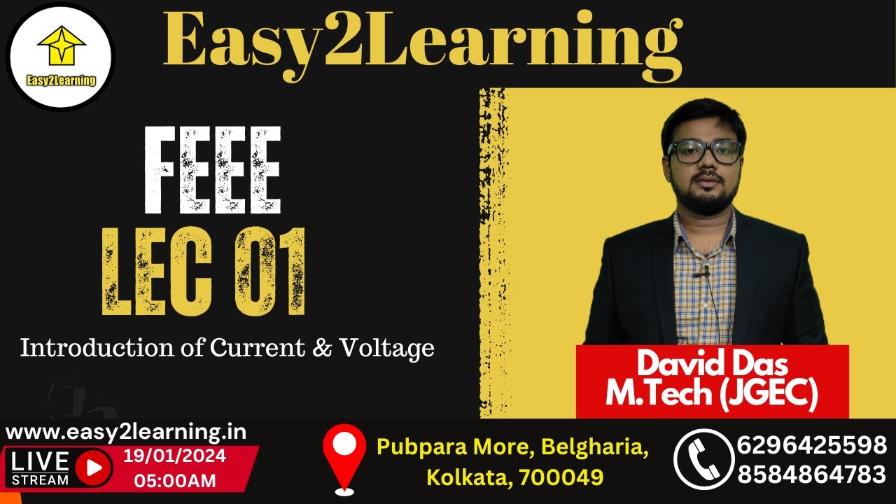 Diploma 2nd Sem | FEEE Lec 01 Introduction of Current & Voltage | By David Das/Easy2Learning
