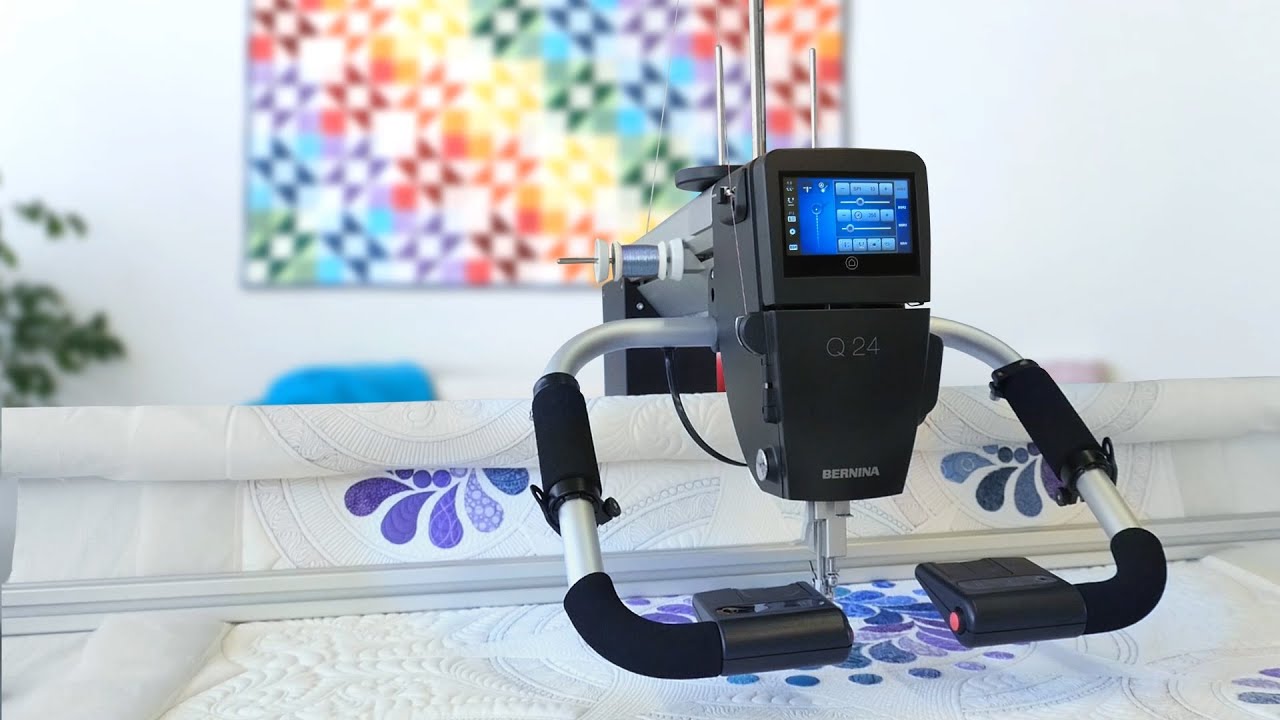 Tutorial: using the Palm Precision Handles on the BERNINA Q 24 or Q 20 longarm quilting machine