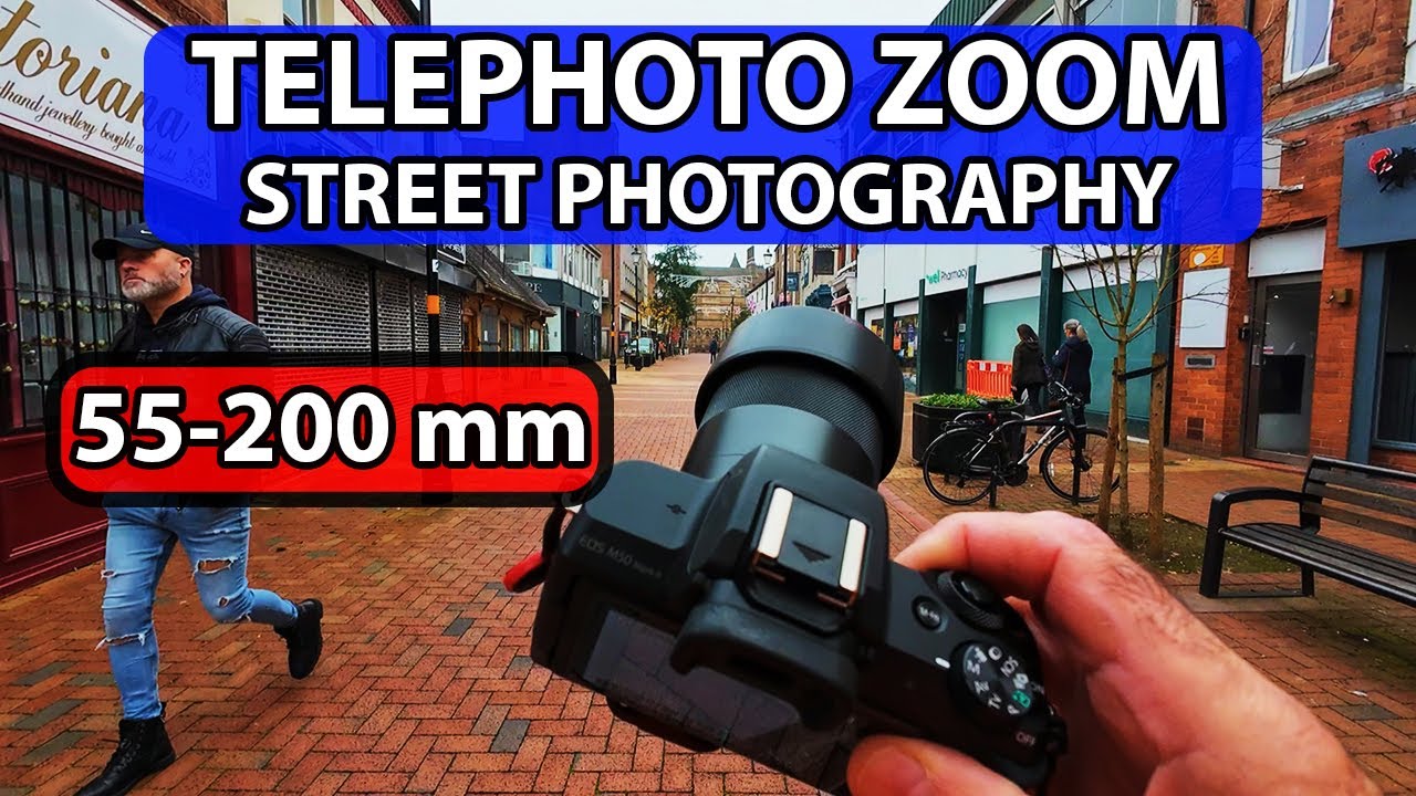 Уличная фотография с телеобъективом Canon 55-200 мм на Canon M50 Mark II
