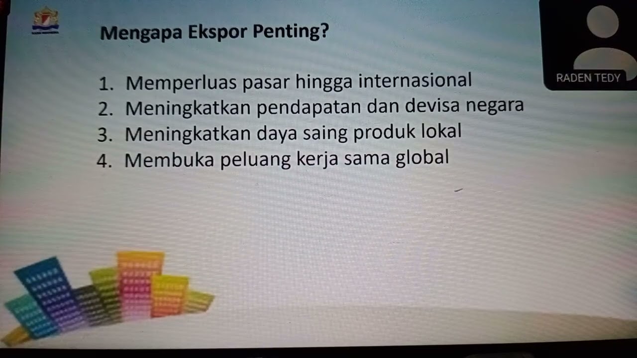 Kiat Exspor Bagi UMKM, Oleh Raden Tedy KADIN Indonesia 