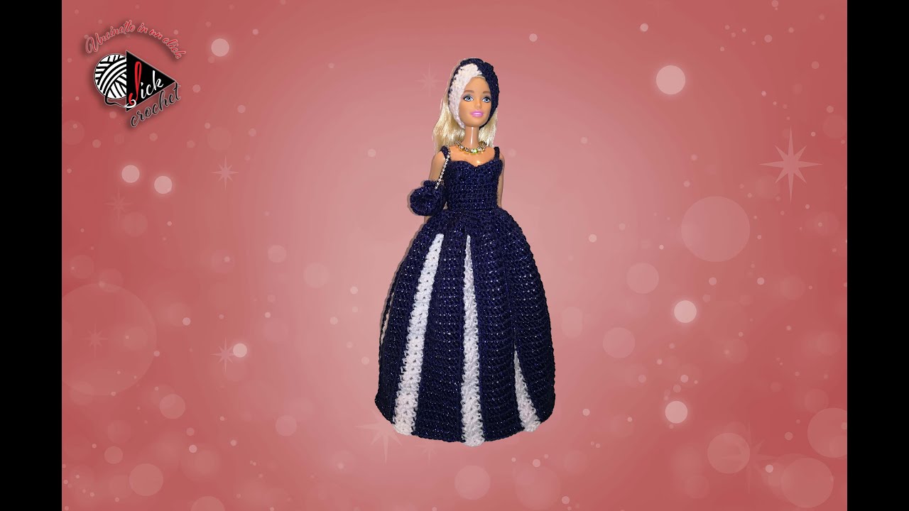 TUTORIAL UNCINETTO BARBIE VESTITO DA SERA MODELLO 1