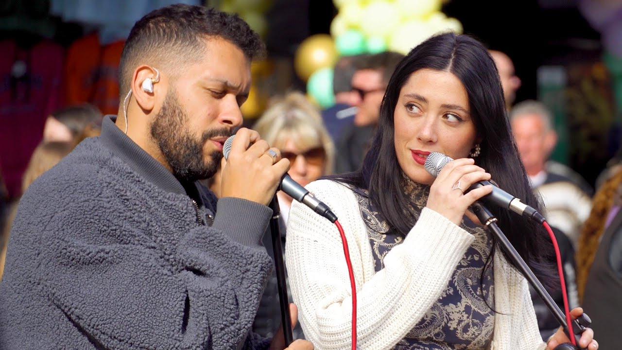 Adele 'Skyfall' by Luke Silva & Leire in Leicester Square, London, March 2024