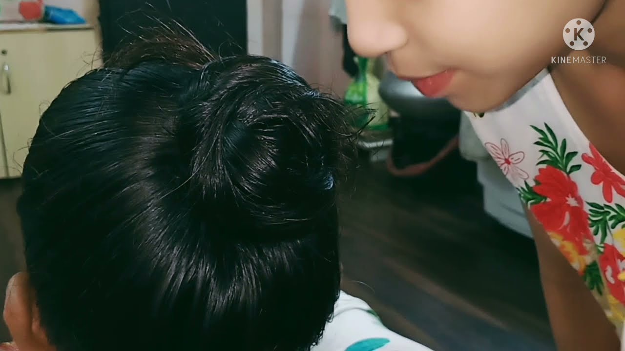 my mother oiling/ heavy hair oiling/ bun smelling/ licepicking nitpicking