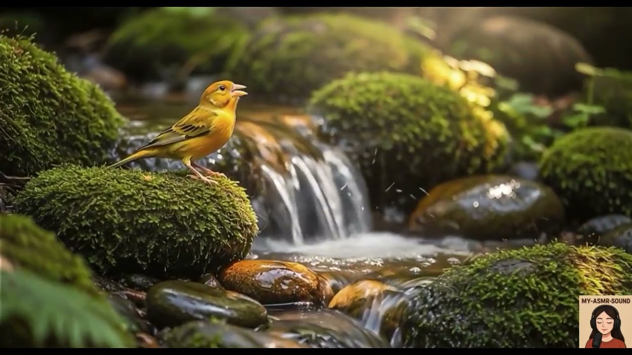 Canary Bird ASMR | Peaceful Nature Sounds & Gentle Chirping in the Forest