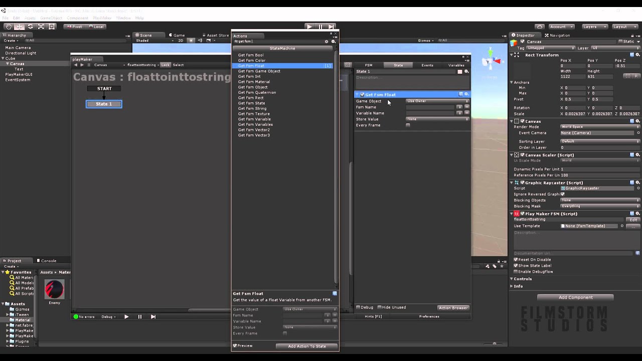 Float to String with GUI Countdown - Unity3D and Playmaker