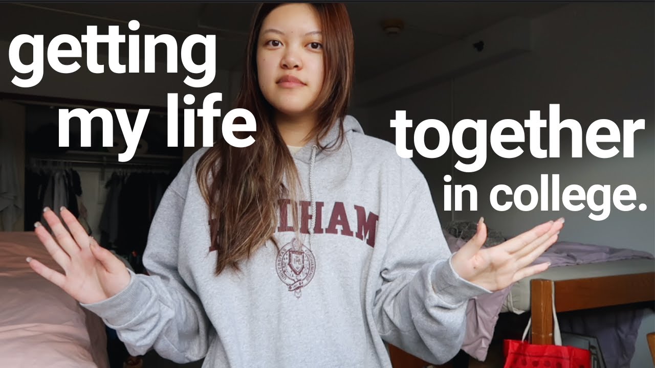 GETTING MY LIFE TOGETHER… in college 🌱 cleaning, studying, organizing, & getting into a routine