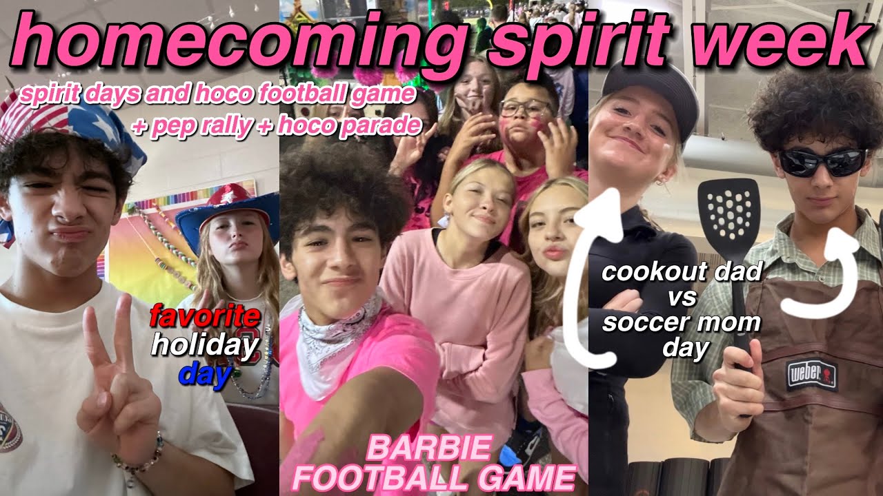 HOMECOMING SPIRIT WEEK VLOG | spirit days, pep rally, hoco football game, + parade