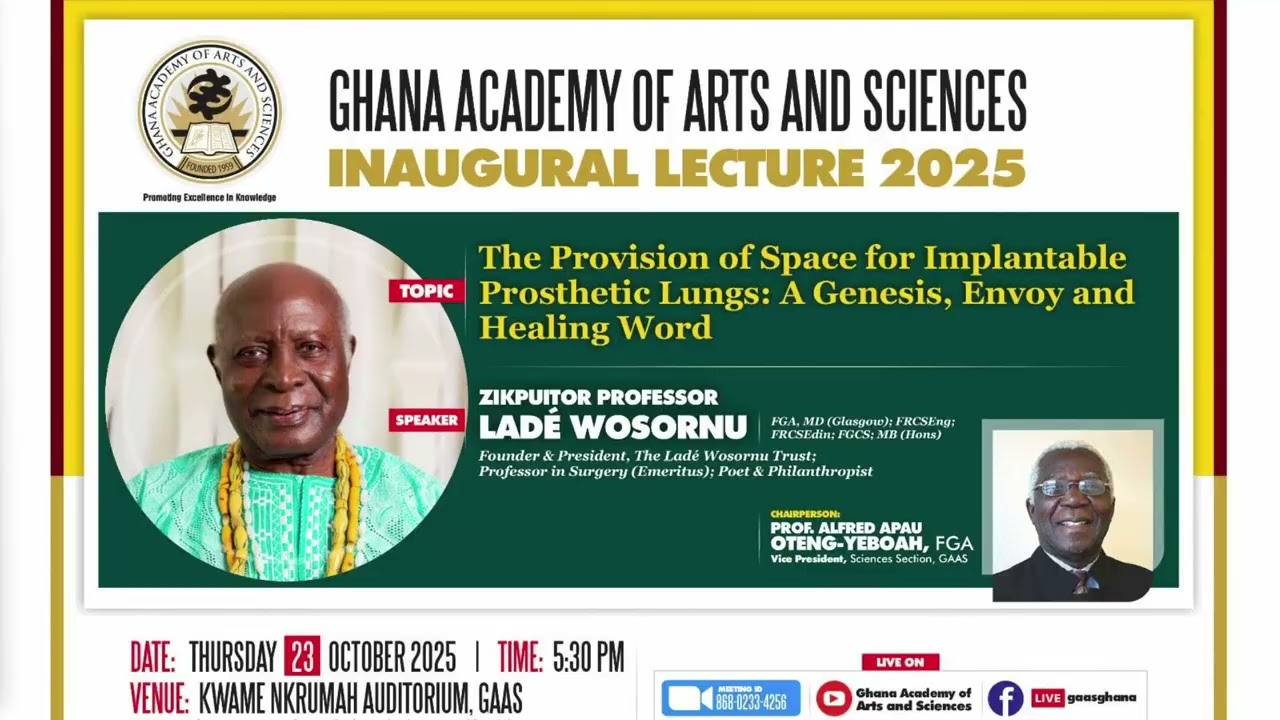 INAUGURAL LECTURE 2025  by  PROFESSOR  ZIKPUITOR  LADÉ WOSORNU ,FGA