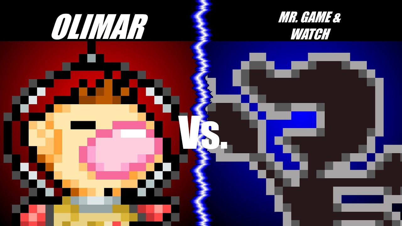Olimar vs. Mr. Game & Watch (Super Smash Bros. Sprite Animation)