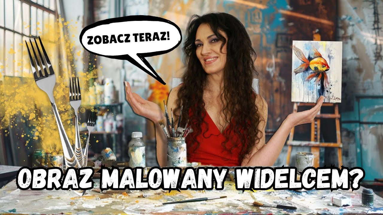 Malowanie kolorowej ryby na płótnie - CAŁY OBRAZ W 30 MINUT | Namalowany bardzo szybko akrylem