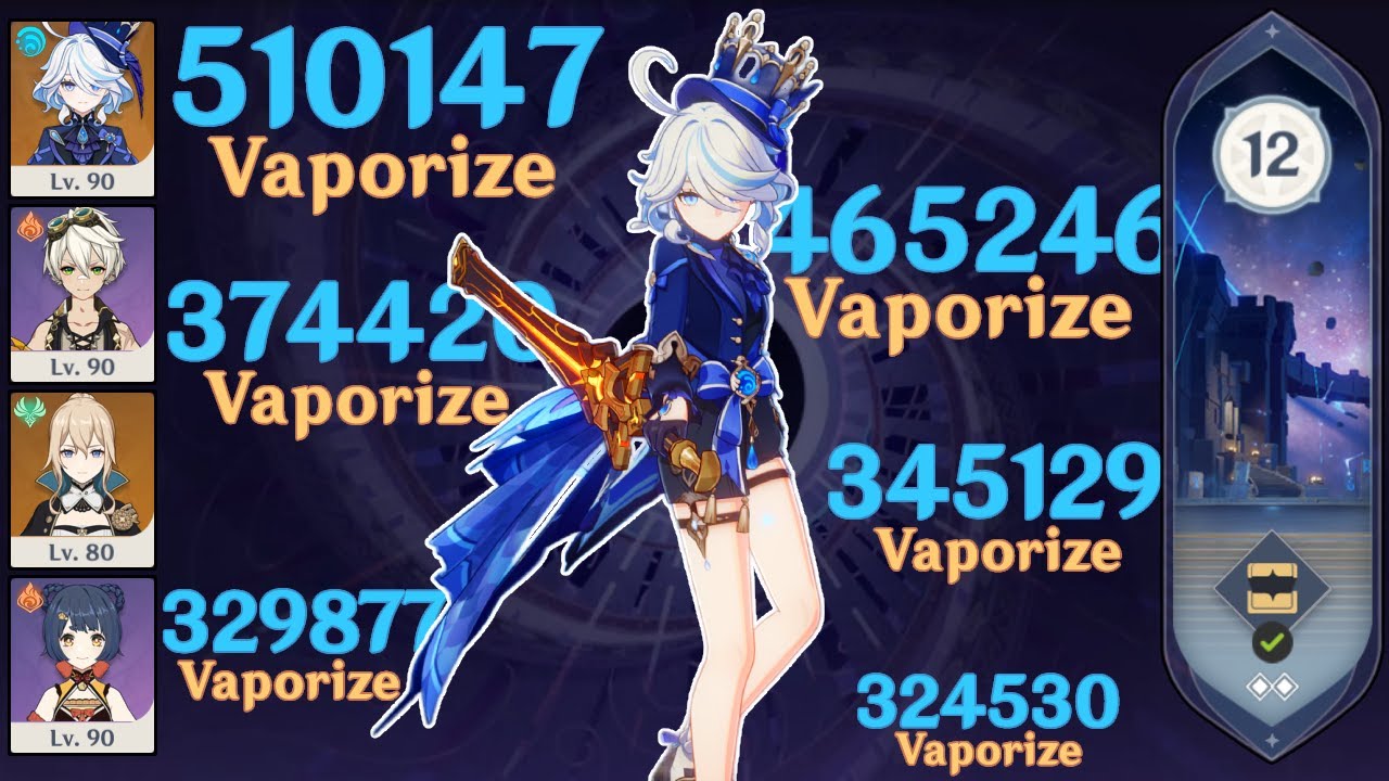 C6 Furina Feature! Furina Vape Hypercarry | 4.3 Spiral Abyss Floor 12 9 Stars