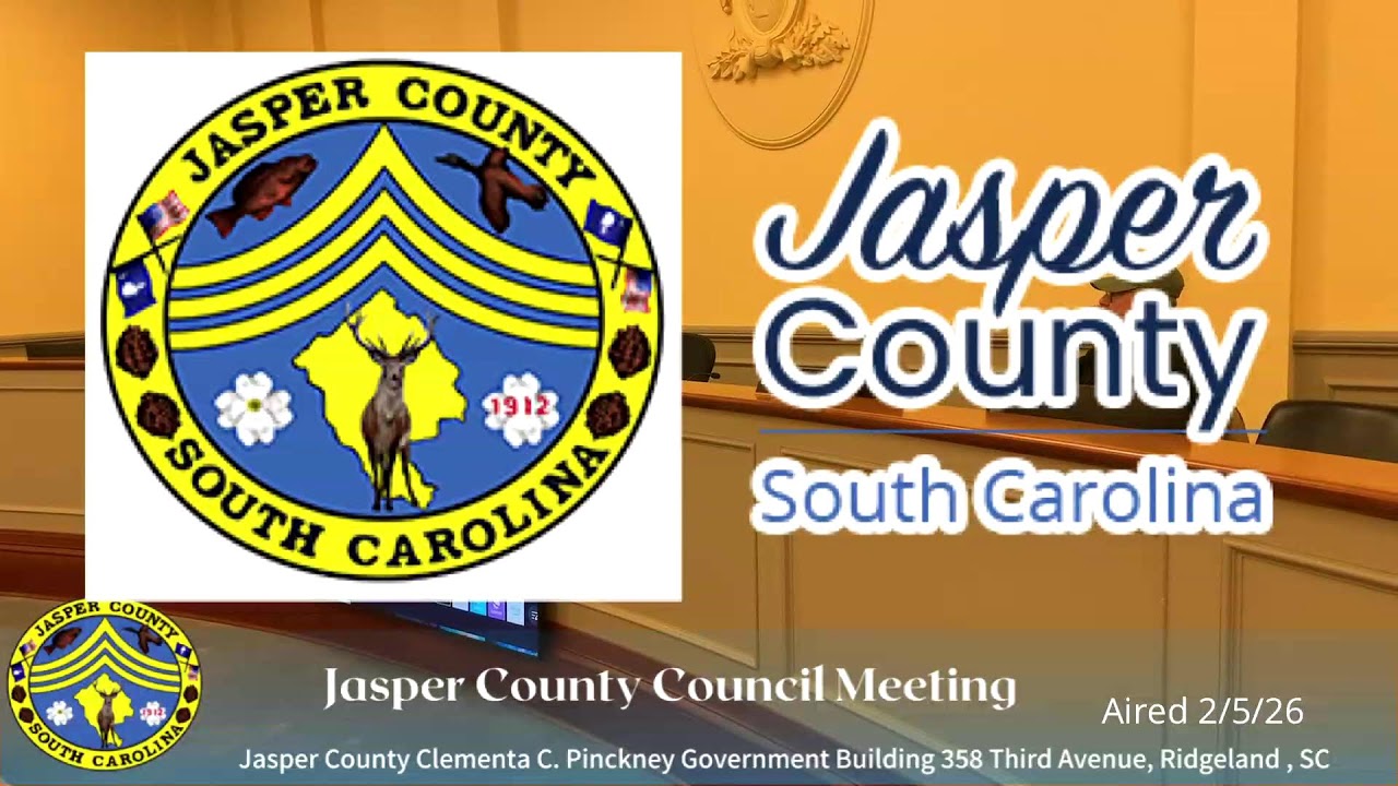 Jasper County Council Special Called Meeting 2/5/26 @2:00pm