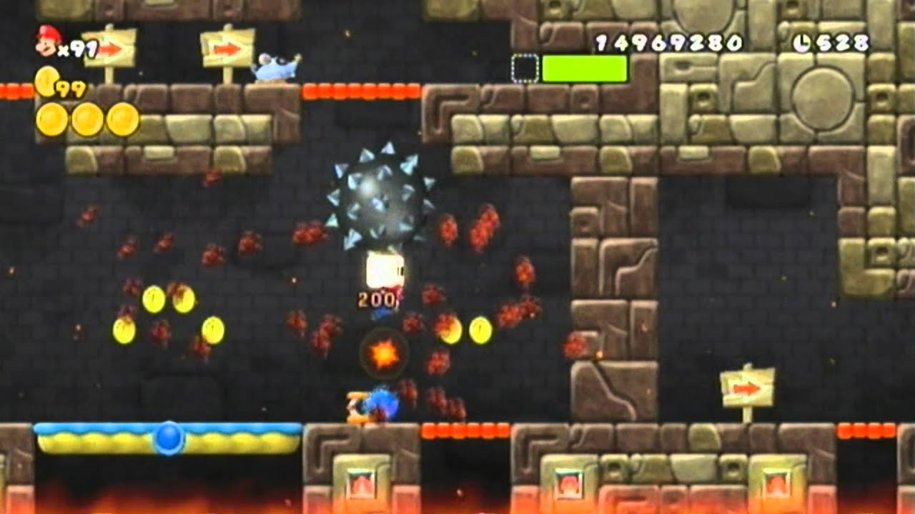 NSMBW 'long' custom level - Derelict factory