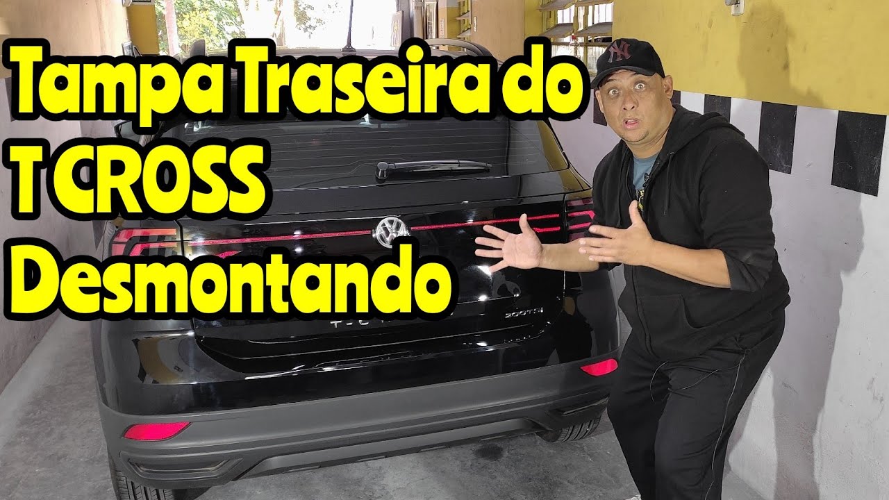 Desmontando Removendo o Acabamento , FORRAÇÃO da Tampa Traseira do Volkswagen T CROSS