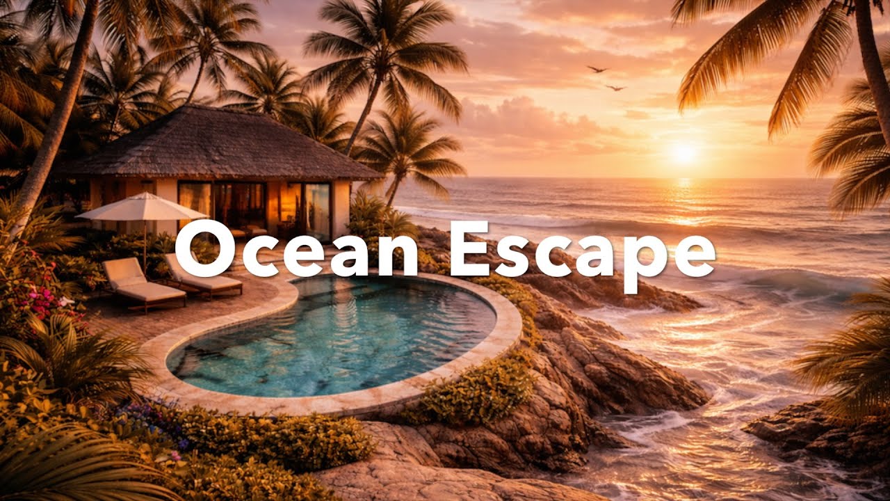 Relaxing Ocean Waves & Gentle Piano Music | 3 Hours for Sleep, Study & Peace