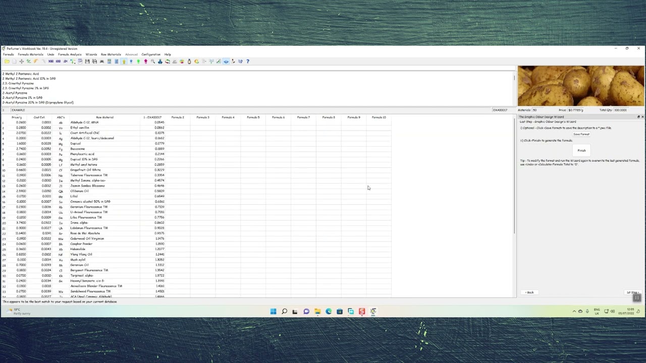 Perfumers Workbook - Perfumers World Desktop Software