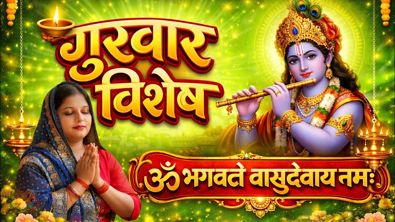 गुरुवार विशेष | ॐ भगवते वासुदेवाय नमः मंत्र जाप | Vishnu Mantra for Peace, Wealth & Blessings