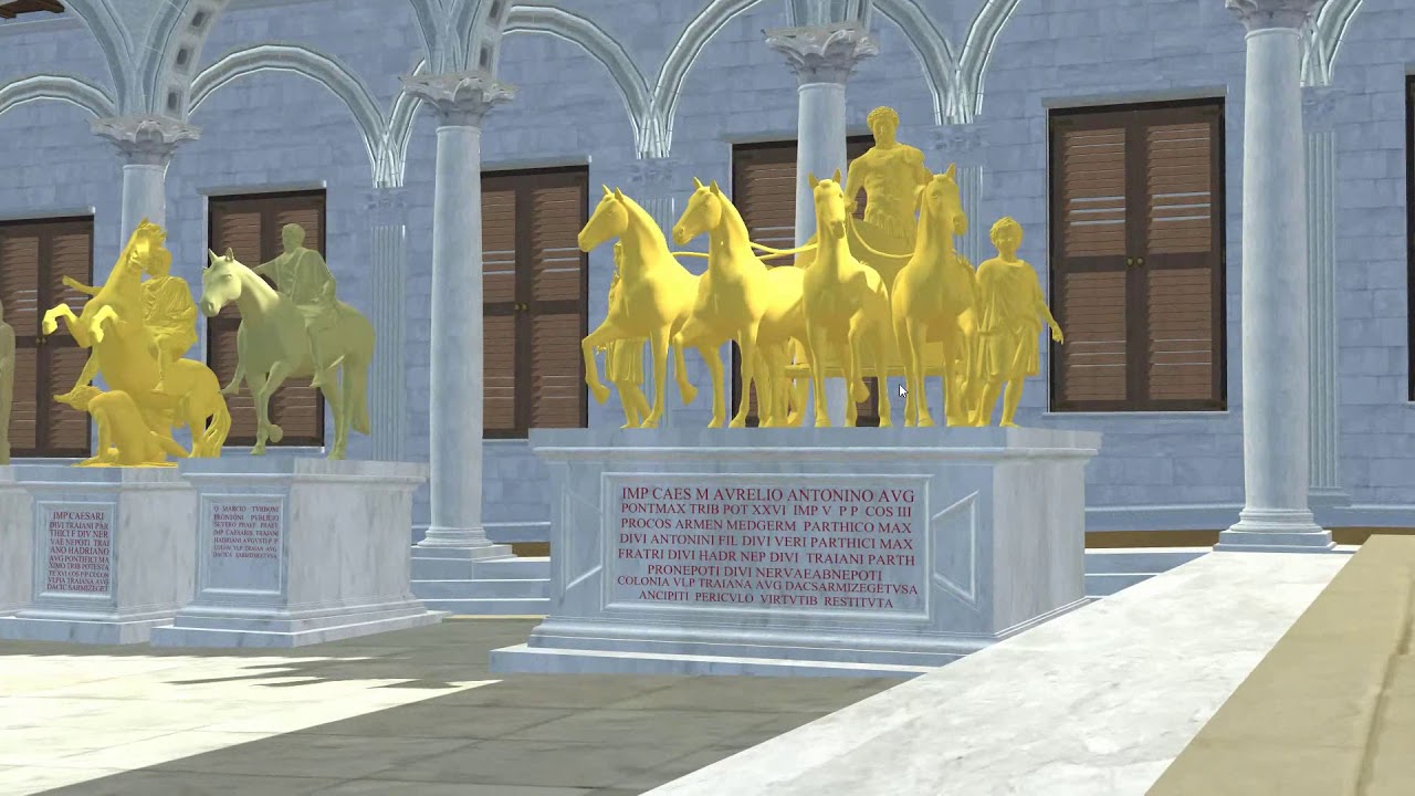 Sargetia: 3D reconstruction of the capital Ulpia Traiana Sarmizegetusa - Forum Vetus &ndash; the yard