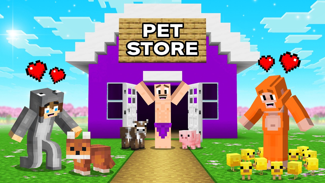 I Opened a Pet Shop in Minecraft Cherry Island!