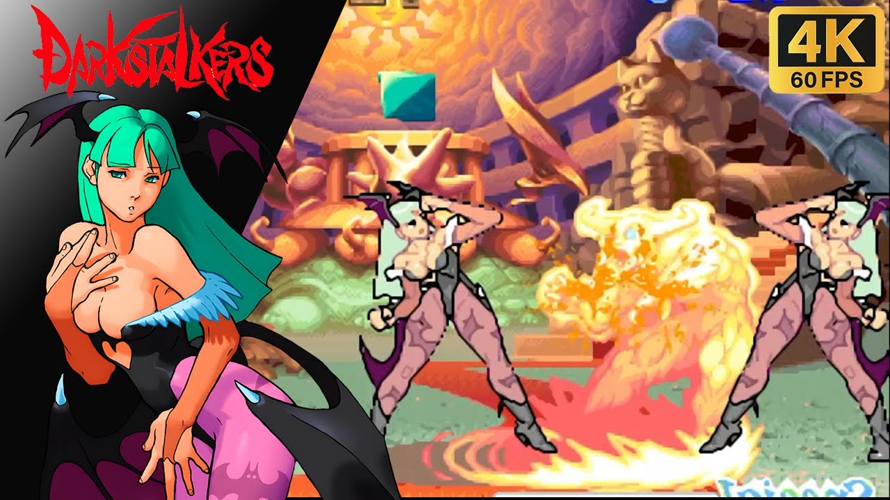 Darkstalkers Morrigan Longplay (Arcade) [4K / 60FPS / Frame Interpolation]