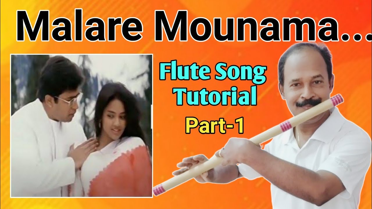 Malare Mounama...| Flute Song Tutorials for Beginners | Antony Poomkavu |