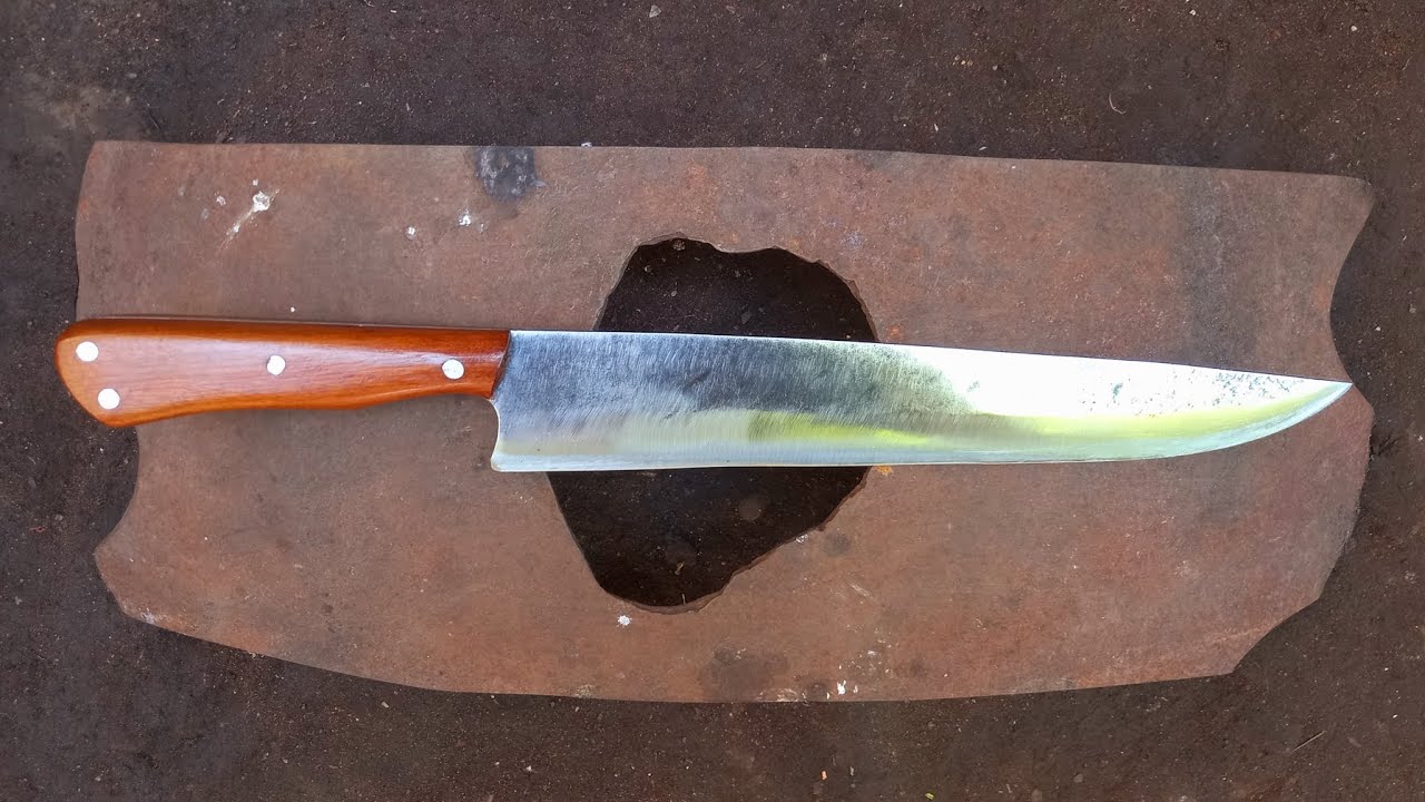 Faca Artesanal Picanheira Áço Carbono 3,5mm de disco de arado para churrasco pescaria e lida Bruta