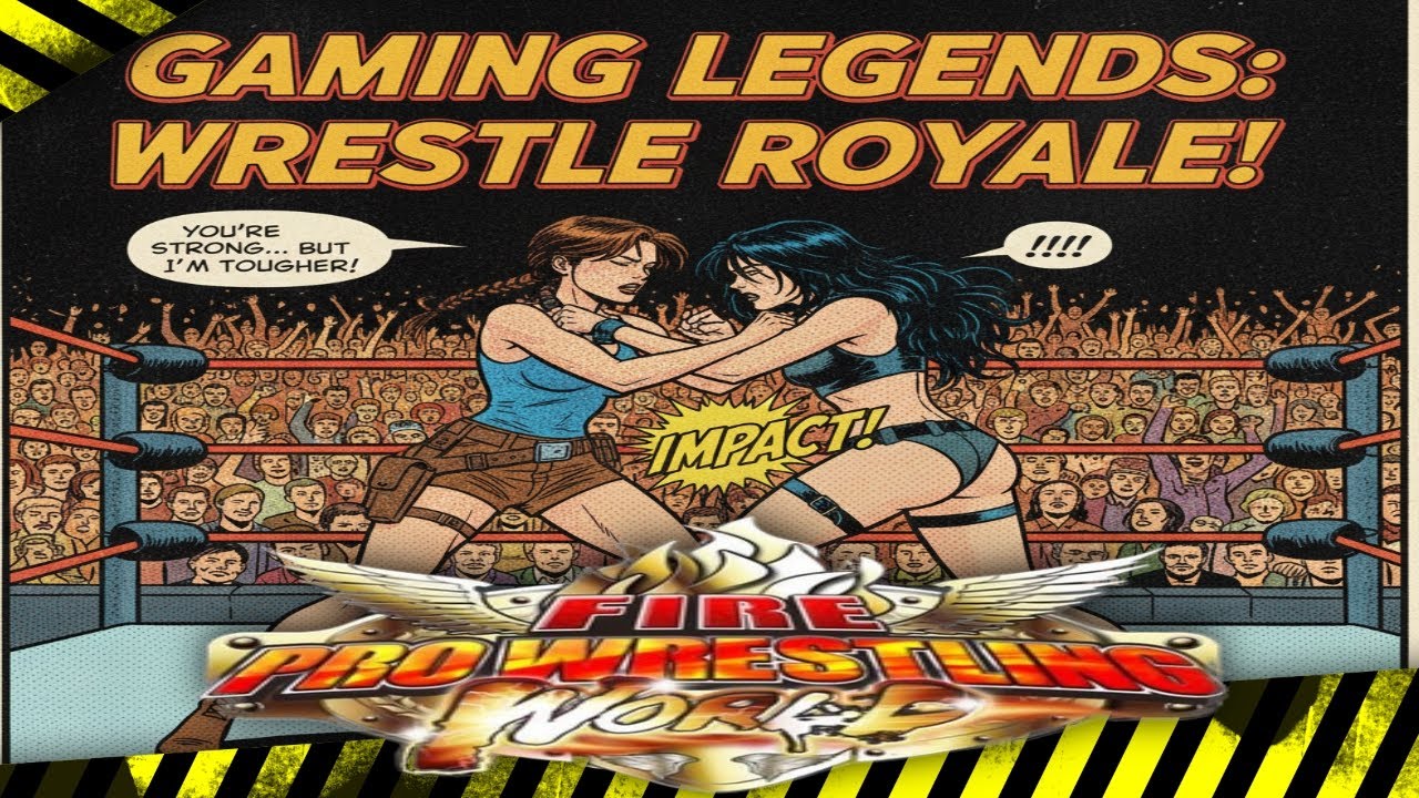 Lara Croft vs. Quiet! - Fire Pro Wrestling World: Landmine Deathmatch