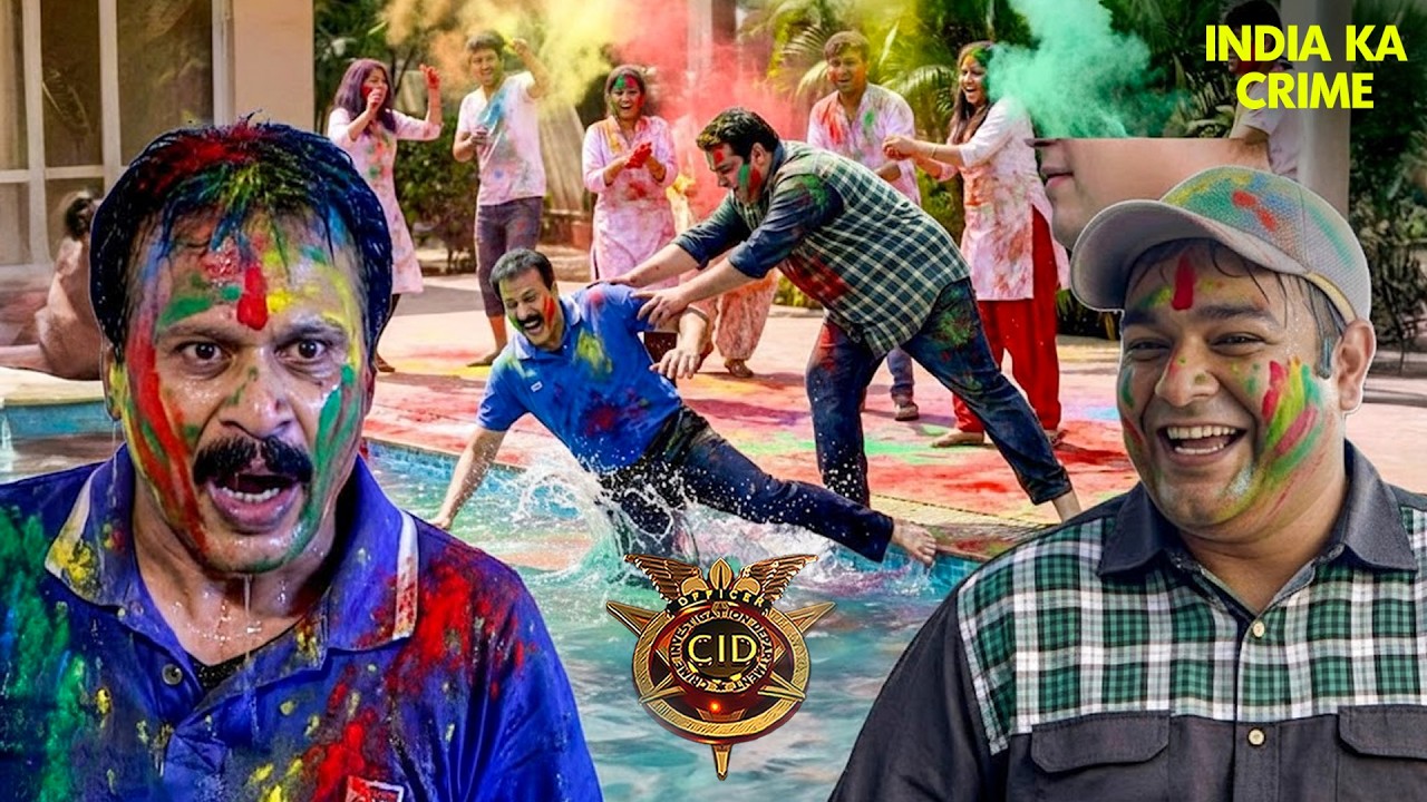 होली का धमाल! फ्रेडी-पंकज सीधे कूदे पूल में! 🌈💦 | CID | New Episode #holispecial #rang #holi2026