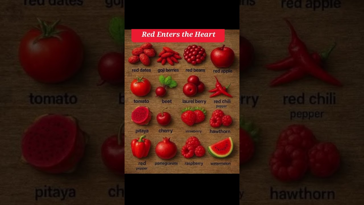 Red Foods for a healthy heart | Boost  blood & vitality naturally #healthylifestyle #superfoods