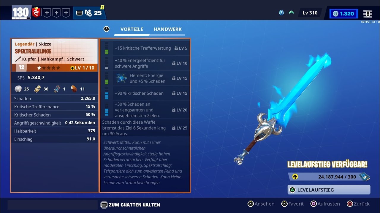 Fortnite RDW was kann die Spektralklinge?