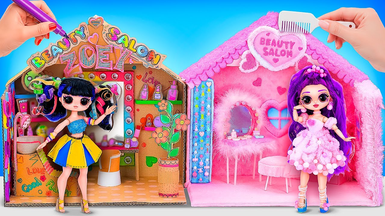 Salon De Beauté DIY En Carton Et Fluffy Pour Les K-Pop Demon Hunters ! 10 Crafts Pour Poupées L.O.L.