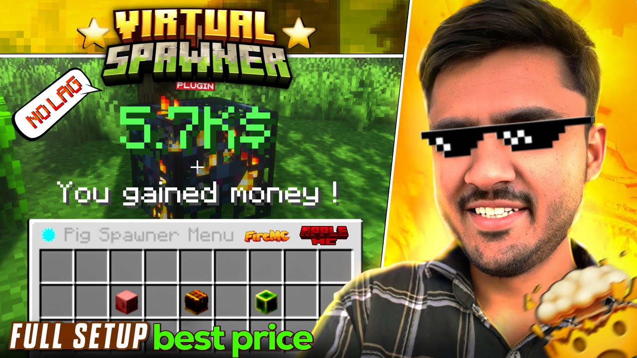 Minecraft Virtual Spawner Plugin Setup | FireMC/AppleMC Like Spawner | Full Guide - Hindi