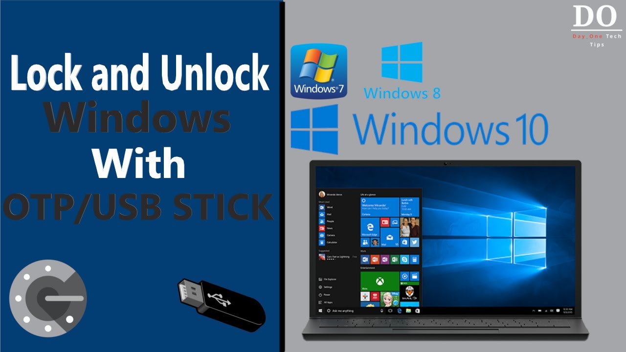 Login into Windows With OTP/ USB thumb Drive Instead Of Password || Two-factor authentication