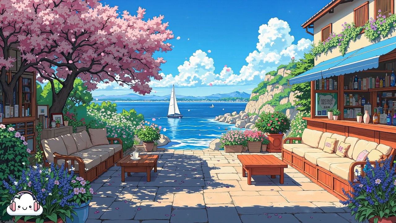 Sunny Coastal Morning ✨ Gentle Lofi Beats to Study & Unwind 🌸 Lofi Jazz Hip Hop