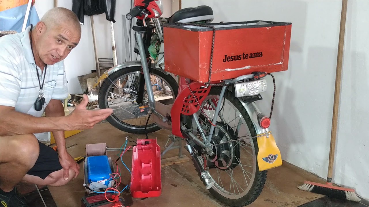 Coloquei uma bateria de lítio na minha bicicleta eletrica Sousa.