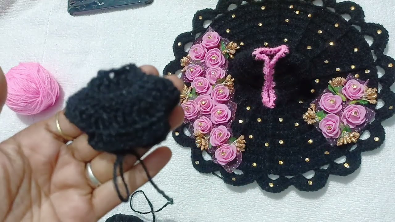 आसान तरीके से बनाएँ लडडू गोपाल जी की सर्दियों की ड्रेस ll  how to make crochet winter dress 