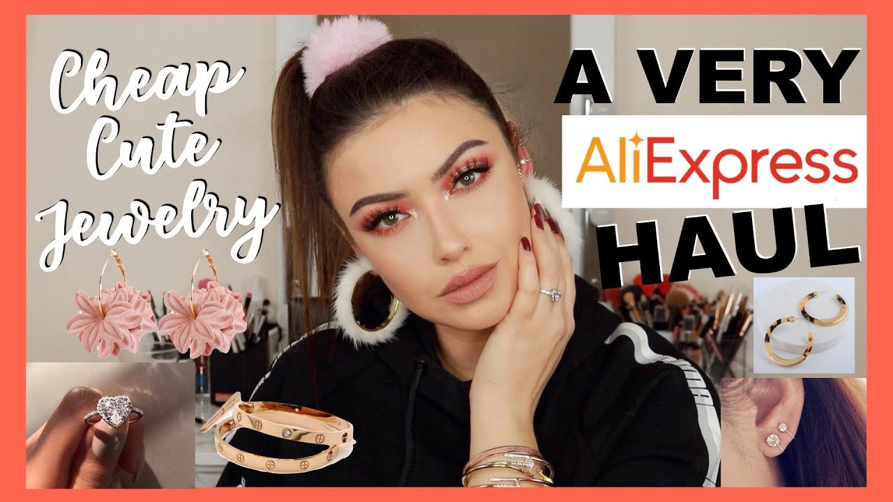 ALIEXPRESS JEWELRY HAUL | MOSTLY EARRINGS + MORE CUTE RANDOM STUFF | v e r a