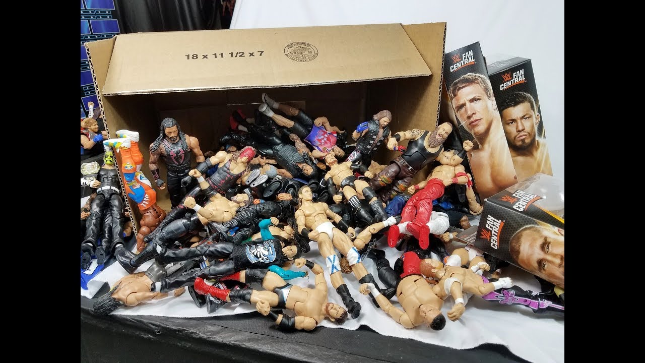 MASSIVE BOX OF WWE FIGURES & CUSTOMS
