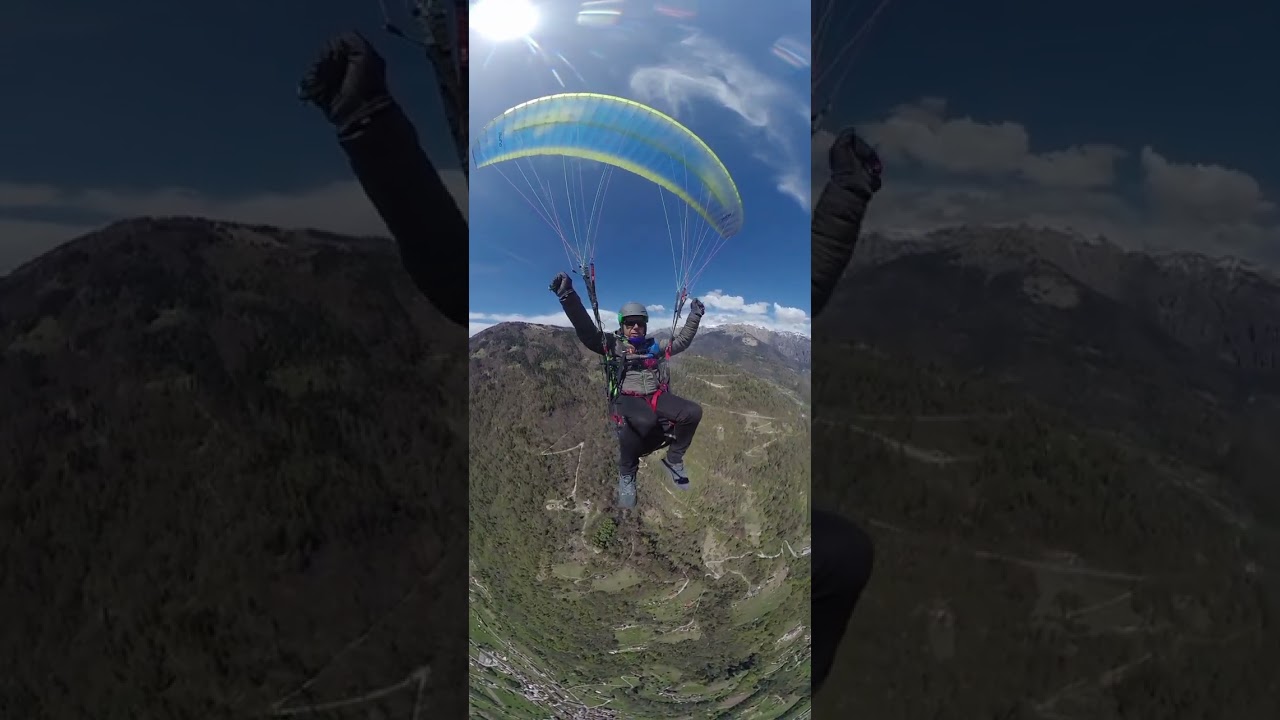Manovre basiche controllo parapendio in volo - Scuola Parapendio Feltre Monte Avena Belluno Veneto