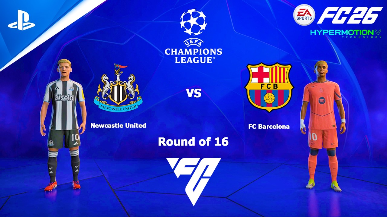 FC 26 PS4 - Newcastle United vs Barcelona | UEFA Champions League matches